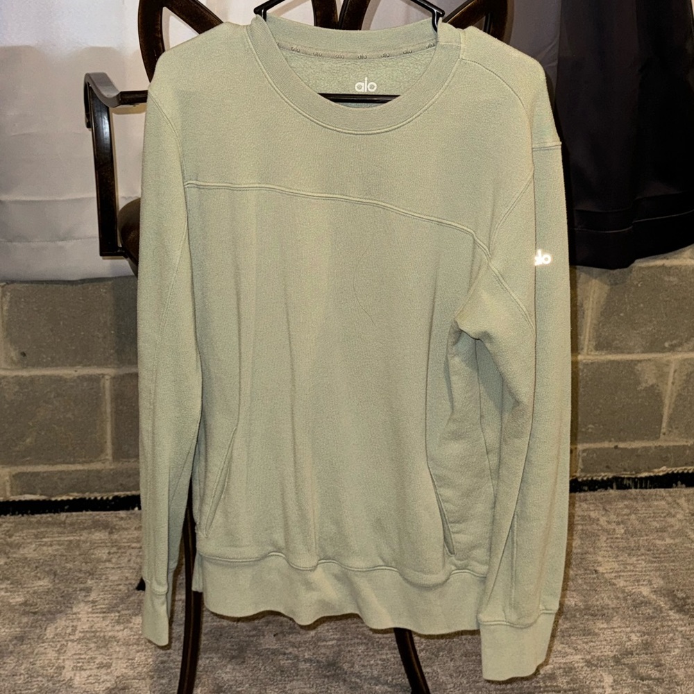 ALO Yoga Crewneck Pullover Sweatshirt Green